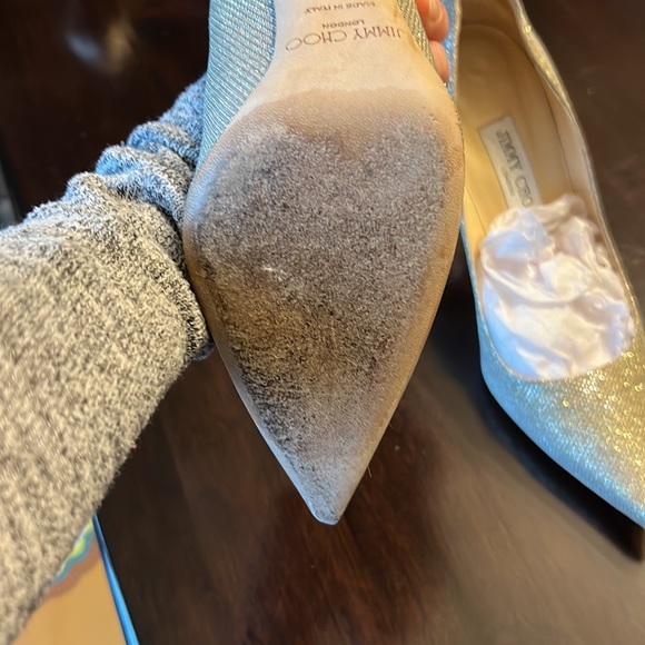 Jimmy Choo Gold Mesh 38 1/2 - Picture 4 of 6